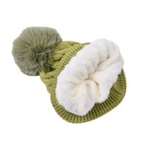 Unisex Simple Style Classic Style Solid Color Twist Pom Poms Wool Cap main image 2