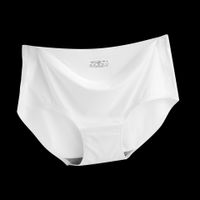 Solid Color Seamless Mid Waist Briefs Panties main image 2