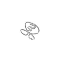 Simple Style Cool Style Snake Titanium Steel Plating Open Rings sku image 1