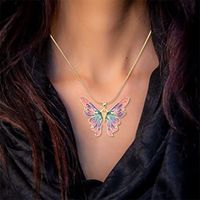 Sweet Butterfly Alloy Plating Women's Pendant Necklace main image 5