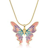 Sweet Butterfly Alloy Plating Women's Pendant Necklace sku image 1