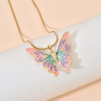 Sweet Butterfly Alloy Plating Women's Pendant Necklace main image 1