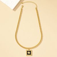 Retro Square Alloy Plating Gold Plated Women's Pendant Necklace main image 4