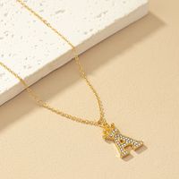Fairy Style Commute Korean Style Letter Crown Alloy Plating Inlay Rhinestones Women's Pendant Necklace main image 6
