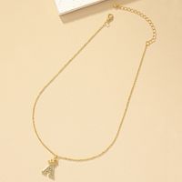 Fairy Style Commute Korean Style Letter Crown Alloy Plating Inlay Rhinestones Women's Pendant Necklace main image 4