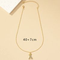 Fairy Style Commute Korean Style Letter Crown Alloy Plating Inlay Rhinestones Women's Pendant Necklace main image 8