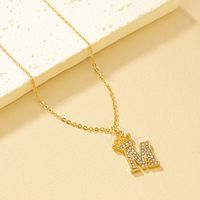Fairy Style Commute Korean Style Letter Crown Alloy Plating Inlay Rhinestones Women's Pendant Necklace main image 1