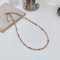 Modern Style Color Block 18k Gold Plated Mixed Materials Wholesale Bracelets Necklace main image 3