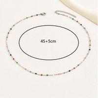 201 Stainless Steel 18K Gold Plated Casual Simple Style Beaded Plating Colorful Necklace main image 5