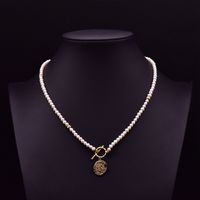 Elegant Retro Geometric Copper Plating Inlay Pearl 18k Gold Plated Sweater Chain sku image 5