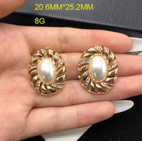Rétro Ovale Perles Artificielles Alliage De Gros Des Boucles D'oreilles Collier sku image 1
