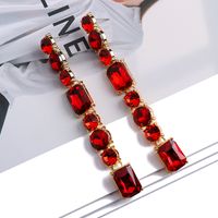 1 Pair Ethnic Style Geometric Metal Plating Inlay Artificial Gemstones Women's Drop Earrings sku image 1