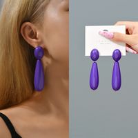 1 Pair Fashion Water Droplets Arylic Drop Earrings main image 8