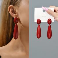 1 Pair Fashion Water Droplets Arylic Drop Earrings main image 9