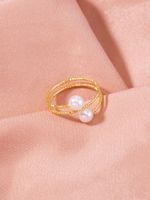 Luxurious Round Copper Criss Cross Open Rings main image 5