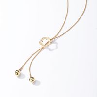 Cute Flower Copper Plating 18k Gold Plated Pendant Necklace main image 4