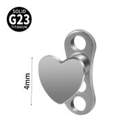 Casual Simple Style Shiny Heart Shape G23 Titanium Plating Buried Bone Nail sku image 1