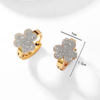 1 Pair IG Style Sweet Simple Style Shamrock Plating 201 Stainless Steel 18K Gold Plated Earrings main image 5