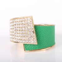 Ig Style Simple Style Solid Color Wings Alloy Metal Inlay Rhinestones Women's Bangle main image 3