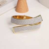 Ig Style Simple Style Solid Color Wings Alloy Metal Inlay Rhinestones Women's Bangle sku image 1