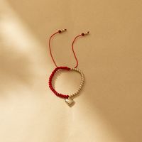 Casual Elegant Heart Shape Artificial Crystal Copper Plating Bracelets sku image 1
