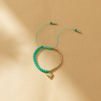 Décontractée Élégant Forme De Cœur Cristal Artificiel Le Cuivre Placage Bracelets sku image 3