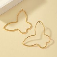 1 Pair Casual Lady Streetwear Butterfly Plating Alloy 14k Gold Plated Ear Studs main image 3