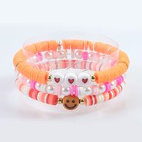 Bohemian Simple Style Letter Colorful Heart Shape Soft Clay Wholesale Bracelets sku image 4