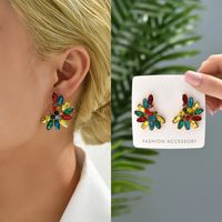 1 Pair Fashion Water Droplets Rhinestone Inlay Zircon Women's Earrings main image 1