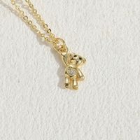 Style Classique Vêtement De Rue Géométrique Ours L'éléphant Le Cuivre Plaqué Or 14k Zircon Pendentif En Masse sku image 2