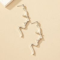 1 Pair Ig Style Nordic Style Punk Human Face Plating Alloy Ear Studs main image 3