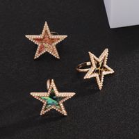 Punk Streetwear Star Alloy Plating 18k Gold Plated Women's Rings main image 4