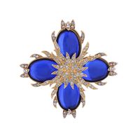 Elegant Luxurious Classic Style Four Leaf Clover Flower Alloy Inlay Rhinestones Women's Brooches 1 Piece main image 3