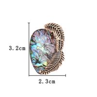 Glam Ethnic Style Shiny Leaves Alloy Plating Inlay Acrylic Shell 18k Gold Plated Women's Rings main image 2