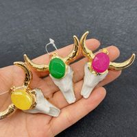 Vintage Style Cattle Artificial Gemstones Arylic Wholesale Jewelry Accessories main image 3