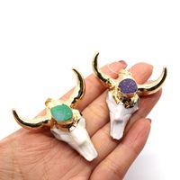 Casual Cow Head Shape Natural Stone Wholesale Jewelry Accessories main image 5