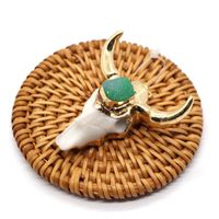 Casual Cow Head Shape Natural Stone Wholesale Jewelry Accessories sku image 1