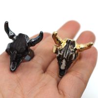 Estilo Vintage Vacas Aleación Resina Pulido Unisexo Anillos Abiertos main image 6