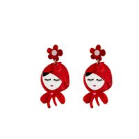 1 Pair Ig Style Cartoon Style Wolf Plating Arylic Drop Earrings main image 3