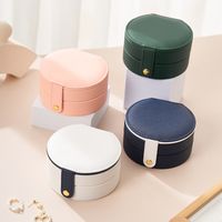 Simple Style Classic Style Solid Color Pu Leather Jewelry Boxes main image 5