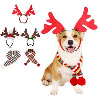 Big Dog Scarf Christmas Headband Dog Clothes Pet Accessories Christmas Product main image 6