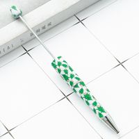 Retro Creative Plastic Handmade Leopard Print Floral Cow Beaded Pen sku image 28
