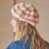 Women's Cute Stripe Beret Hat main image 3