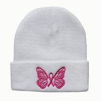 Mujeres Estilo Simple Mariposa Bordado Prensado Gorro De Lana sku image 2