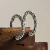 1 Paar Vintage-stil Einfacher Stil C-form Halbkreis Rostfreier Stahl Vergoldet Ohrringe sku image 2