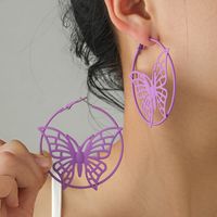 1 Pair Basic Geometric Butterfly Plating Alloy Earrings main image 2