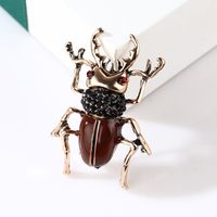 Funny Insect Alloy Enamel Plating Inlay Rhinestones Unisex Brooches main image 3