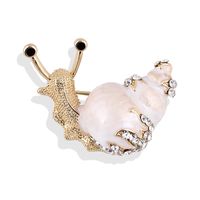 Style Simple Escargots Alliage Émail Placage Incruster Strass Unisexe Broches sku image 1