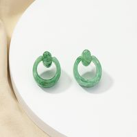 1 Pair Vintage Style Simple Style Geometric Irregular Three-dimensional Arylic Ear Studs main image 6