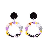1 Pair Funny Cat Printing Arylic Earrings sku image 5